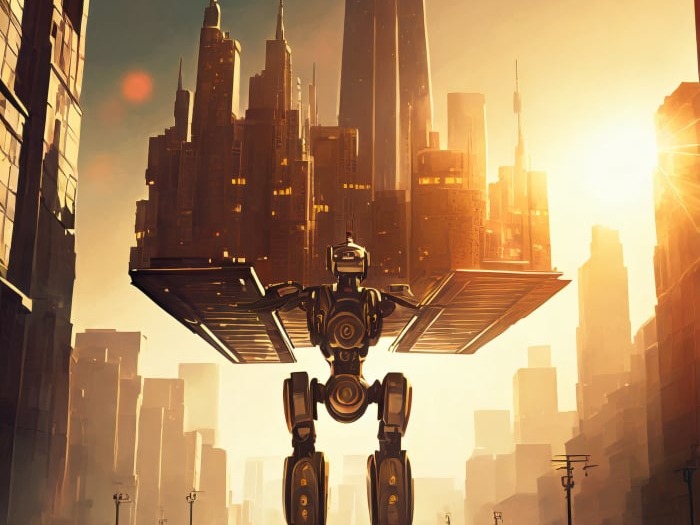 Robot carries city